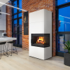 KOMINEK POWIETRZNY SIMPLE BOX prawy 8 kW Ø 200 BIANCO